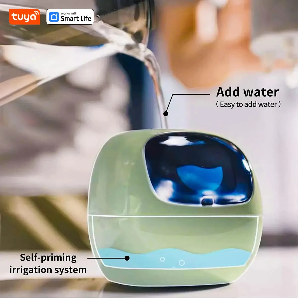 AI Smart Plant Pot with Face Expressions, Fun Plant Raising with Care