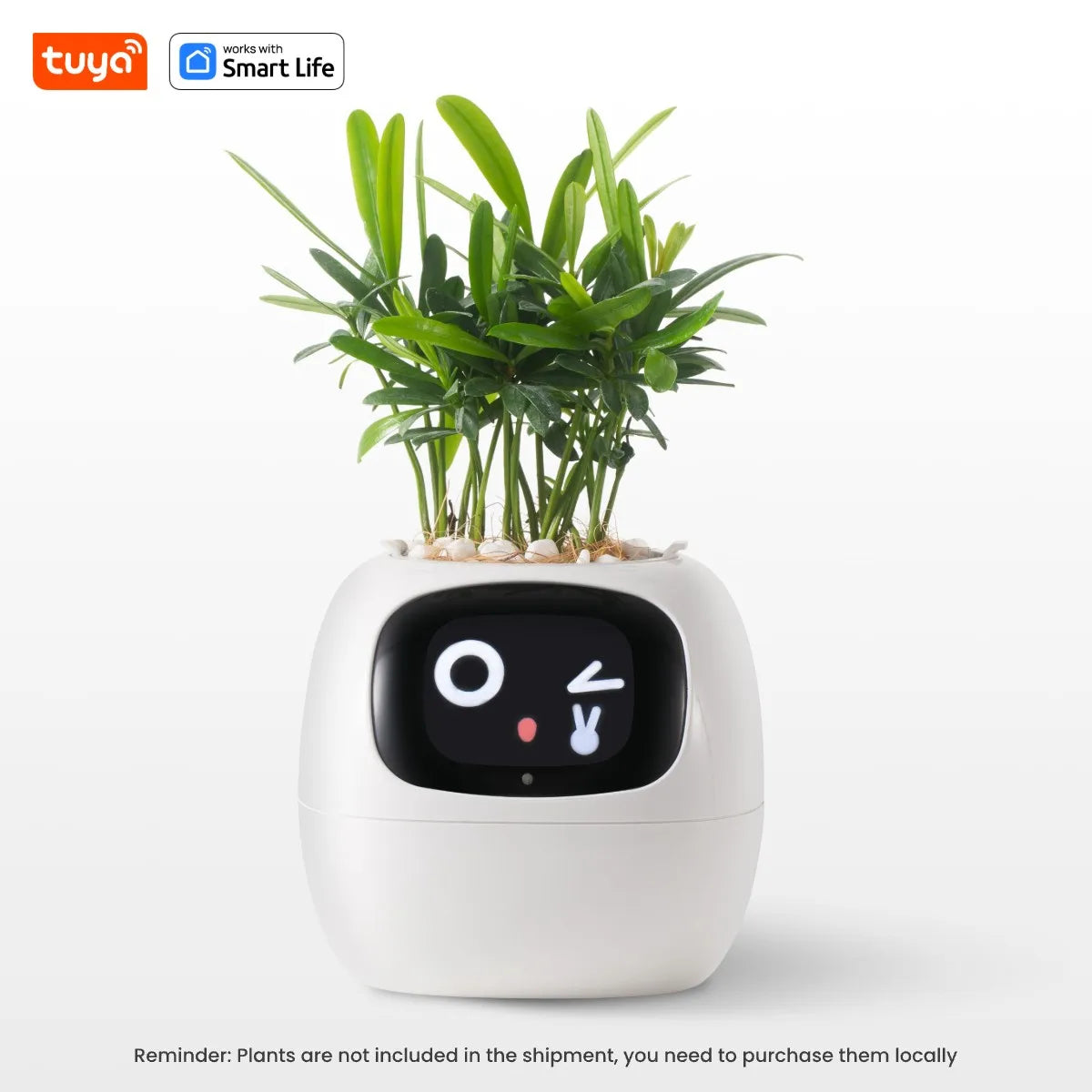 AI Smart Plant Pot with Face Expressions, Fun Plant Raising with Care