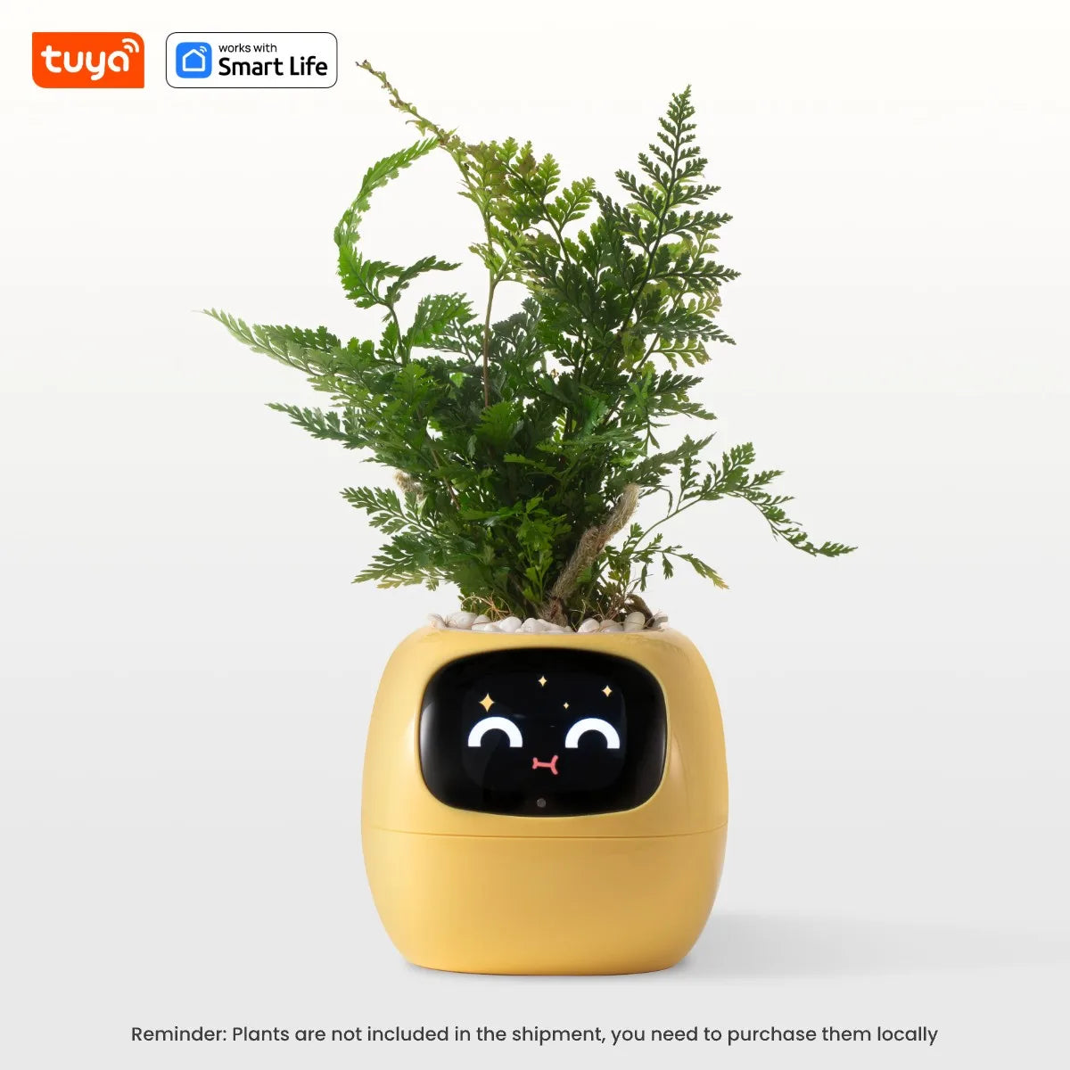 AI Smart Plant Pot with Face Expressions, Fun Plant Raising with Care